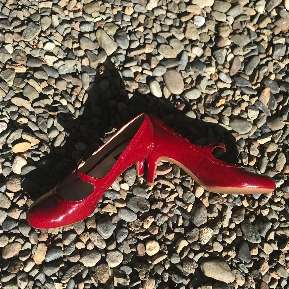 Ruby Red Alex Marie Vintage Looking Pumps